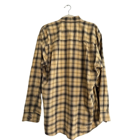 Cutter Buck Yellow Plaid Button Up Shirt Size Medium - Picture 5 of 5
